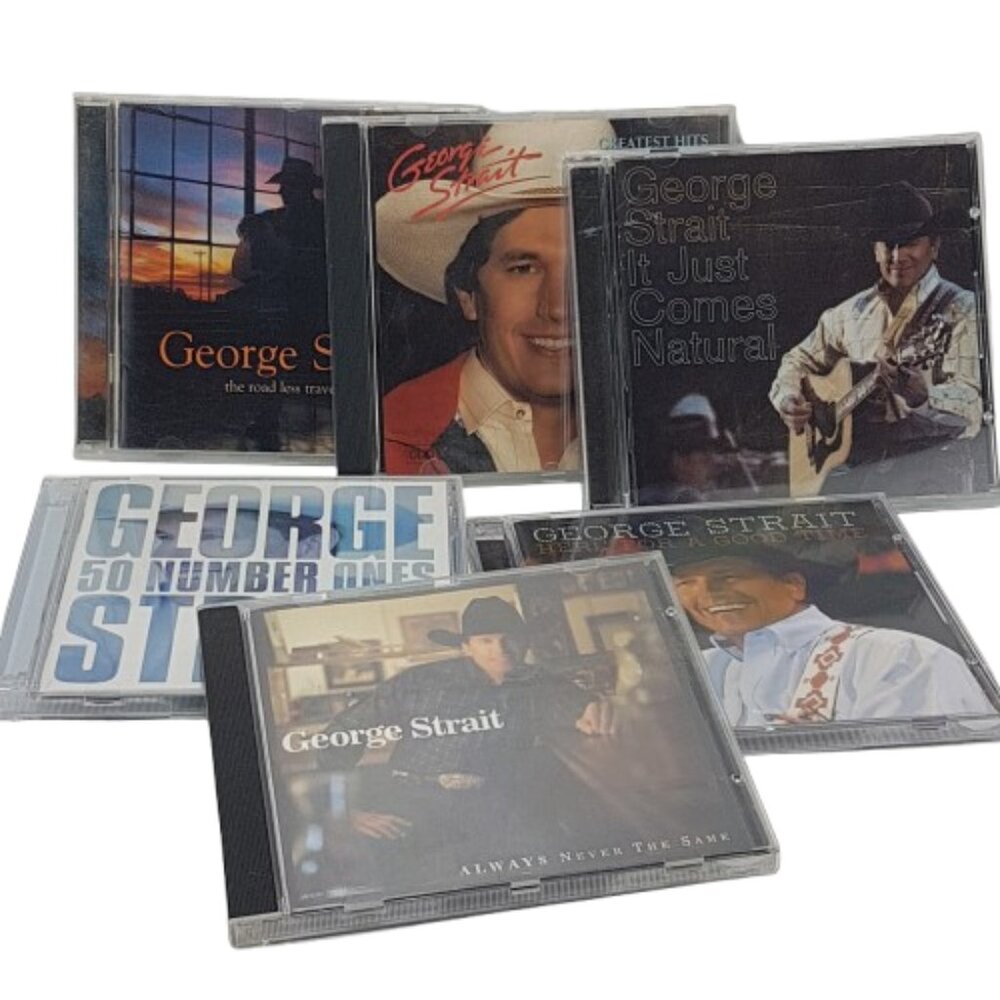 Lot of 6 Vintage CDs George Strait Greatest Hits, Number Ones & more collection